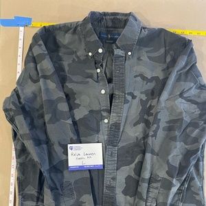 Polo Ralph Lauren Camouflage Button-Down Casual Shirt Size Large